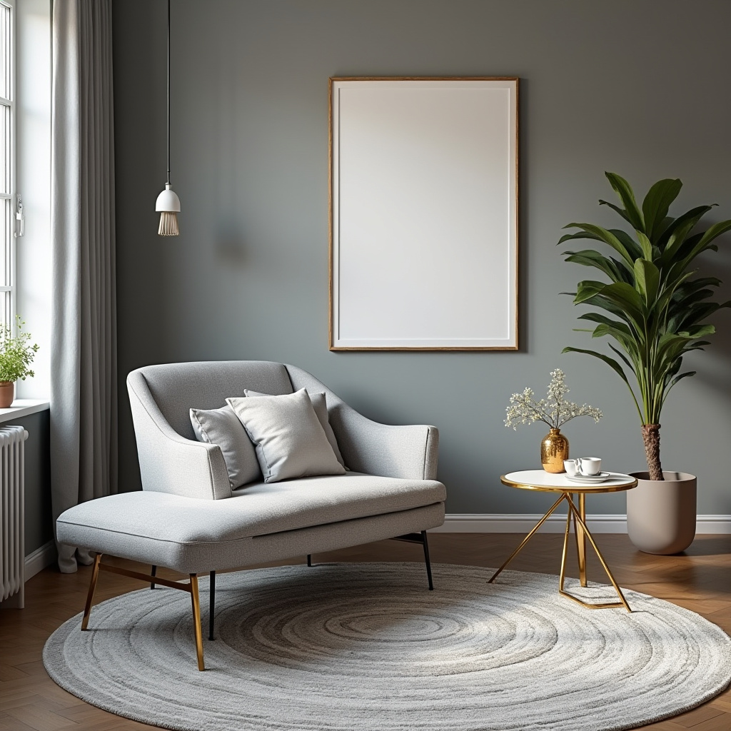 Grey And Gold Living Room 12