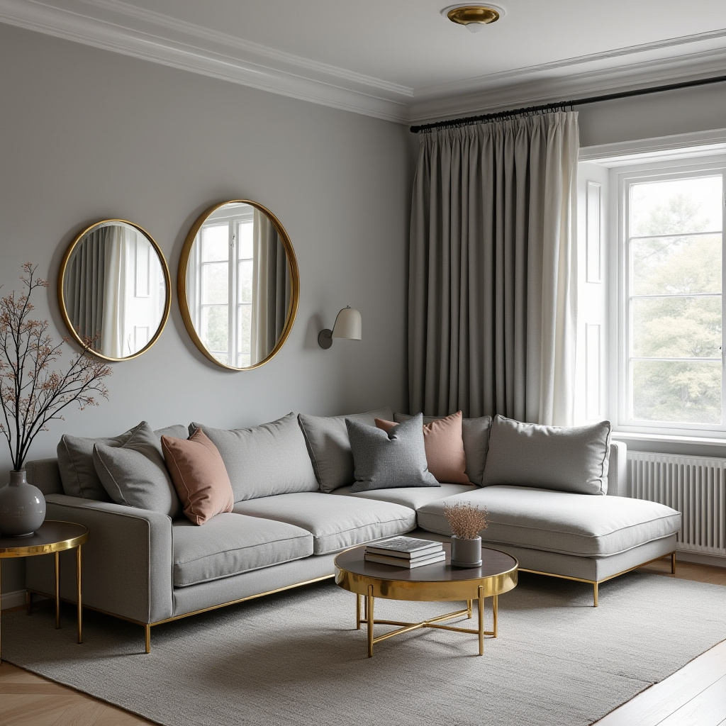 Grey And Gold Living Room 19