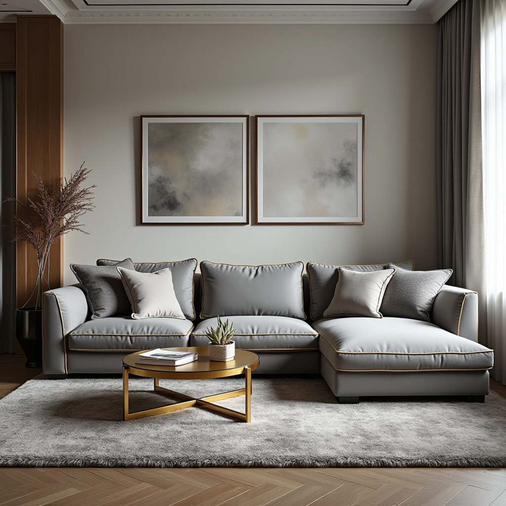 Grey And Gold Living Room 28