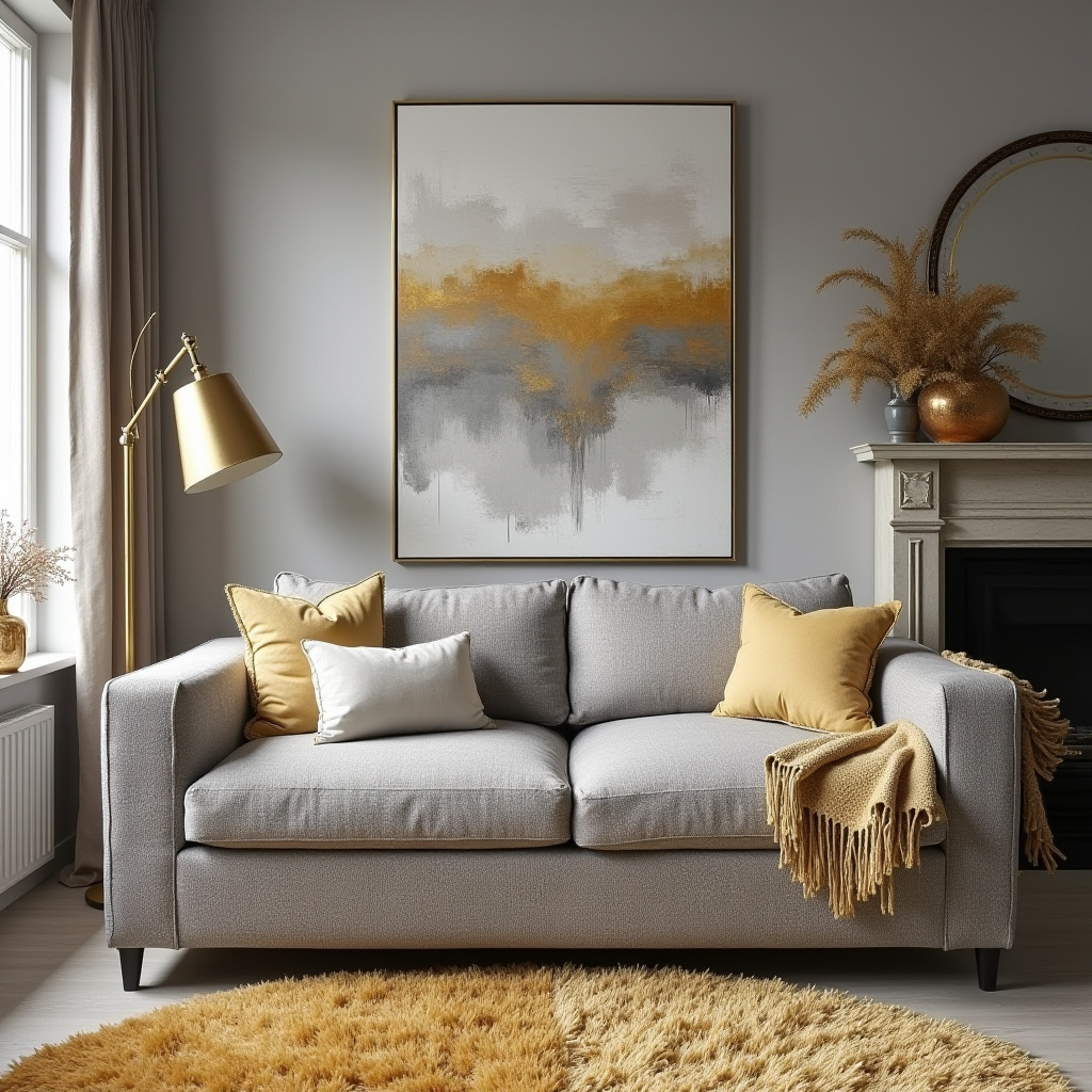 Grey And Gold Living Room 3