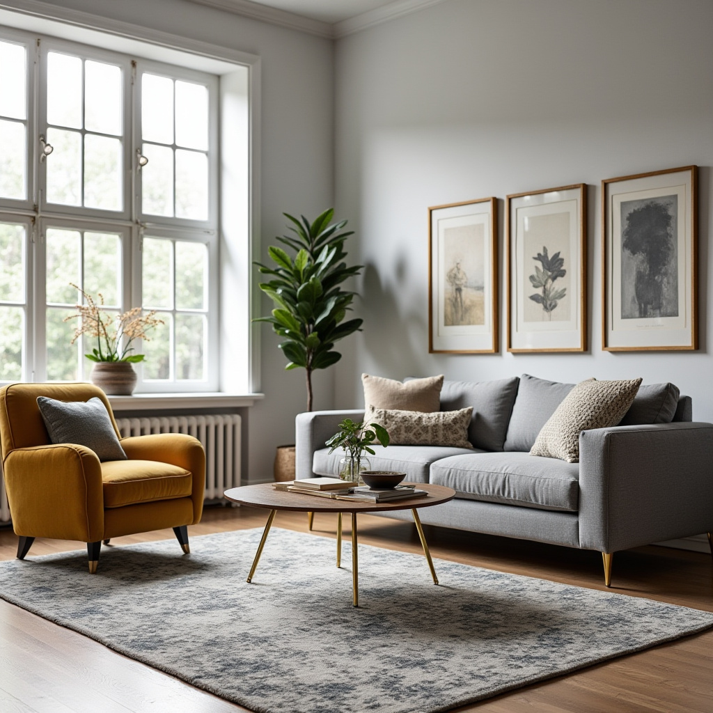 Grey And Gold Living Room 5