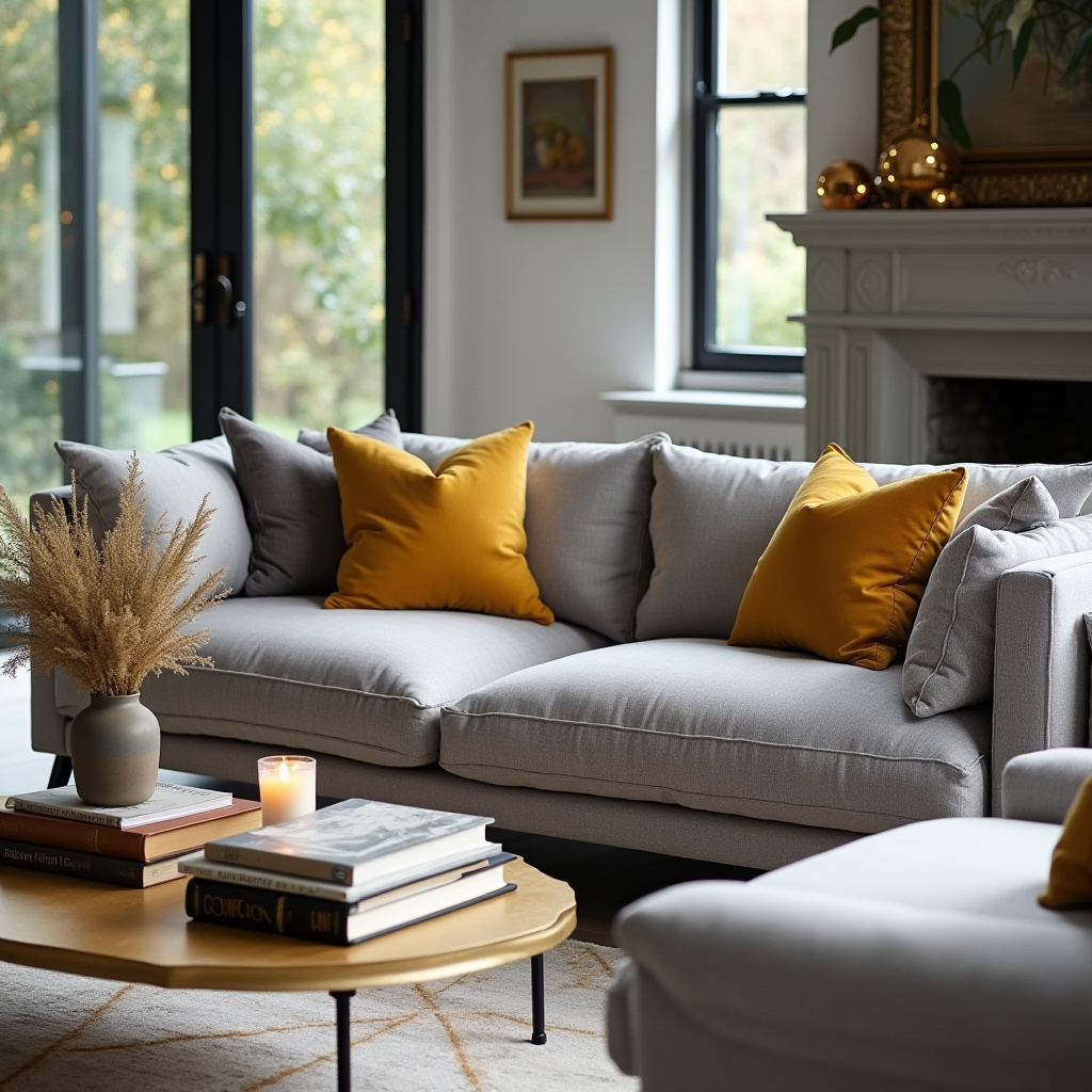 Grey And Gold Living Room 7