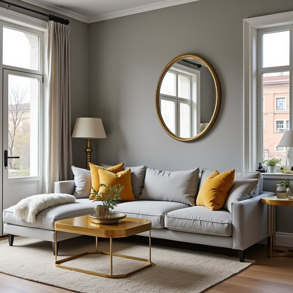 Grey And Gold Living Room 9