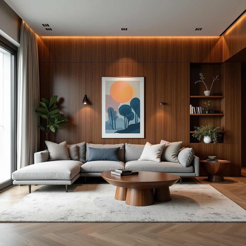 Half Wall Ideas Living Room 11