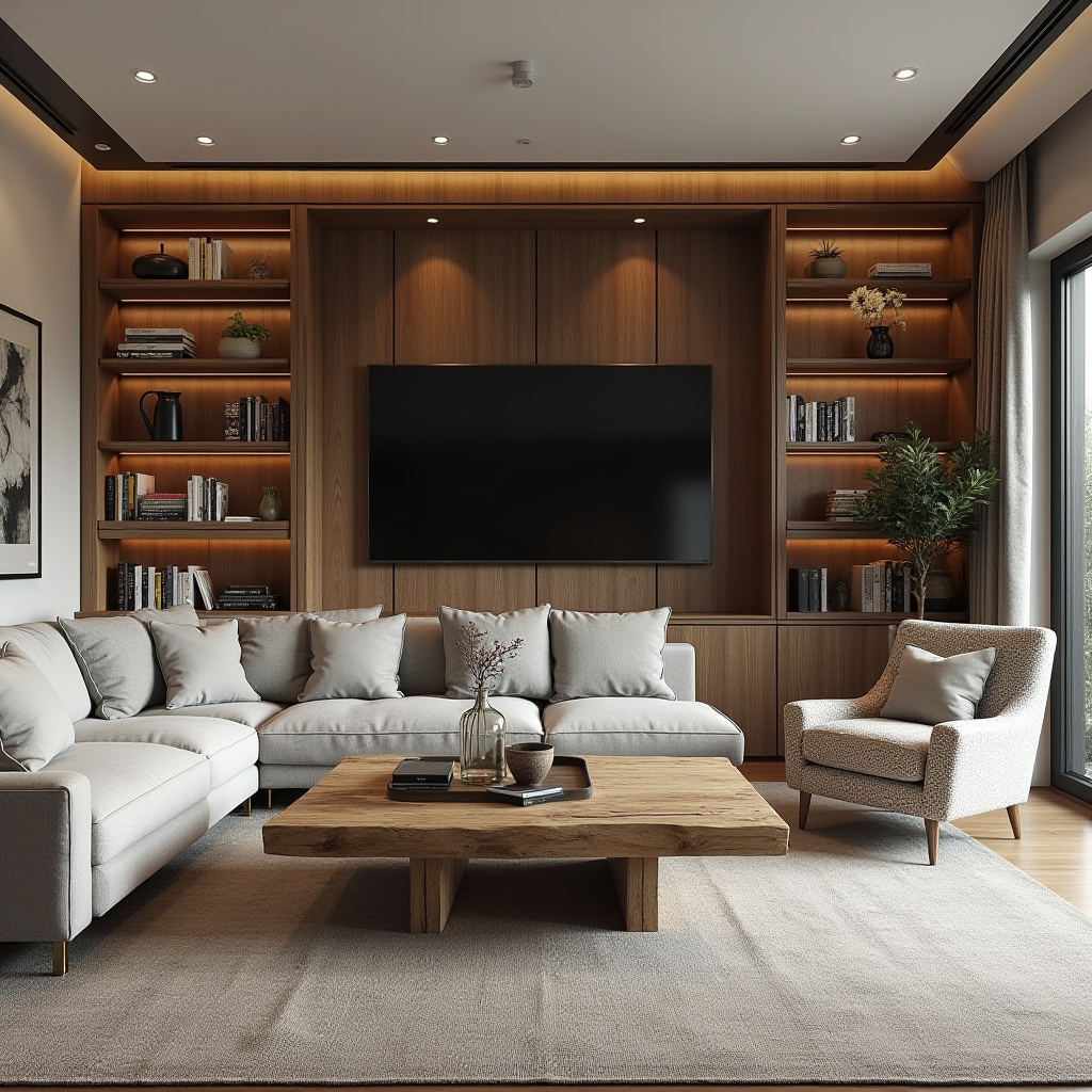 Half Wall Ideas Living Room 21