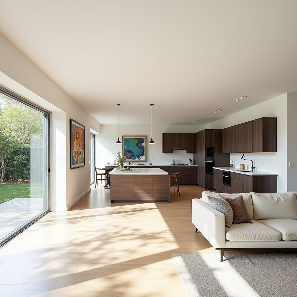 Half Wall Kitchen Living Room 10