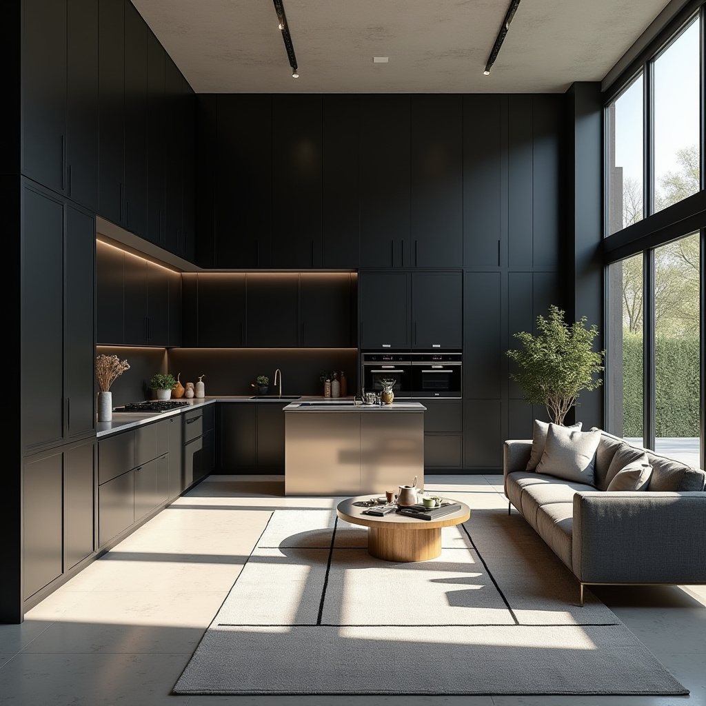 Half Wall Kitchen Living Room 13