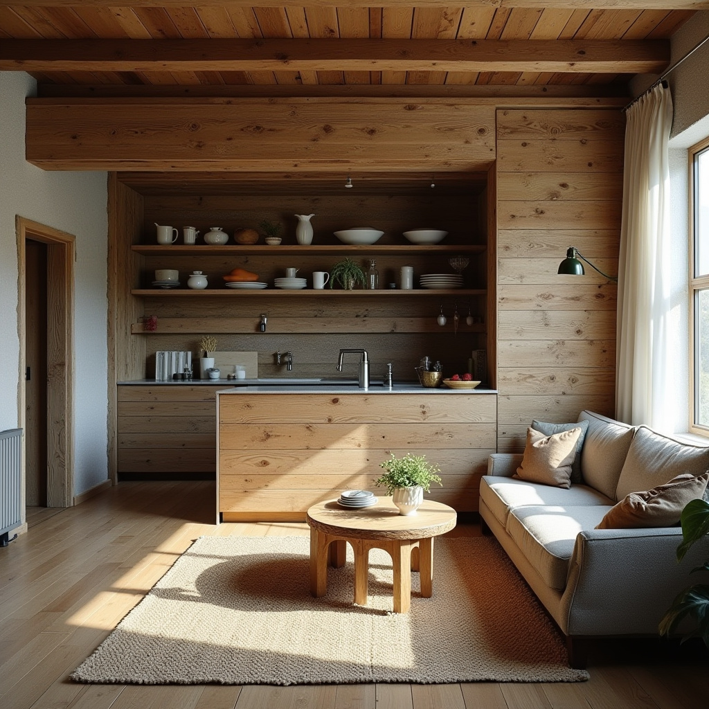 Half Wall Kitchen Living Room 20