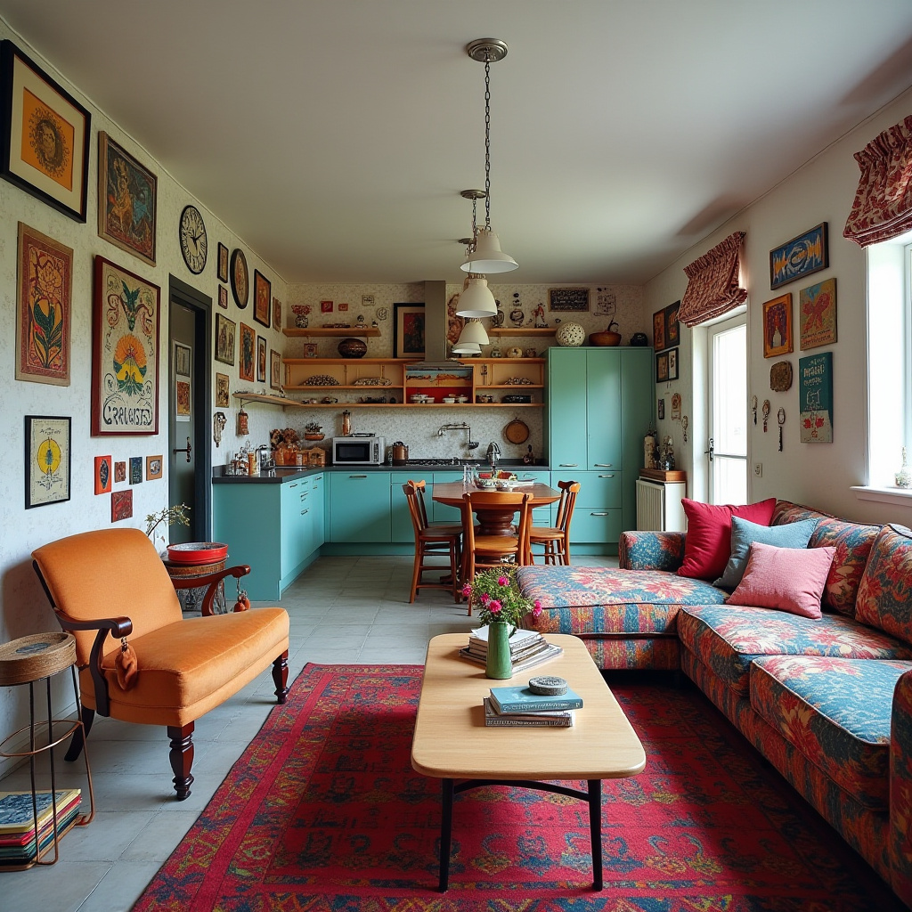 Half Wall Kitchen Living Room 21