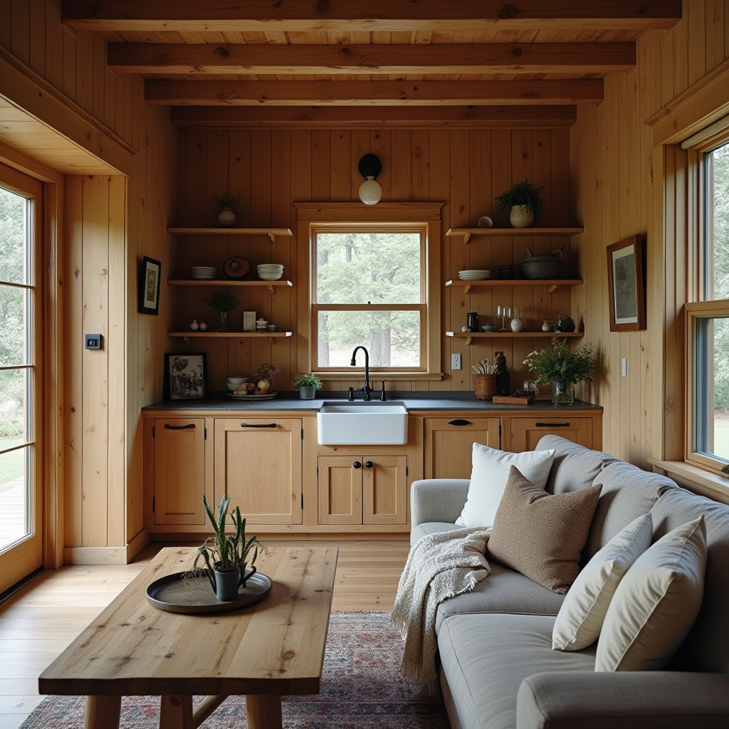 Half Wall Kitchen Living Room 26