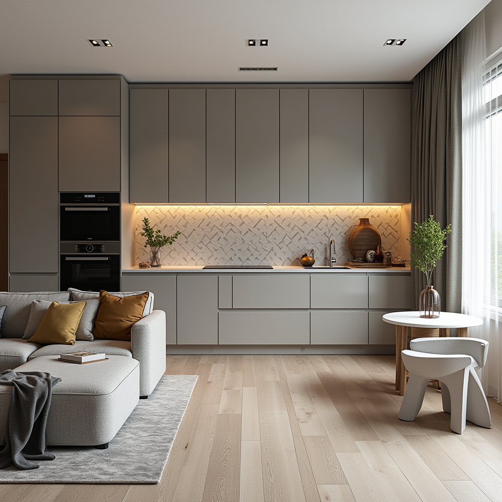 Half Wall Kitchen Living Room 29