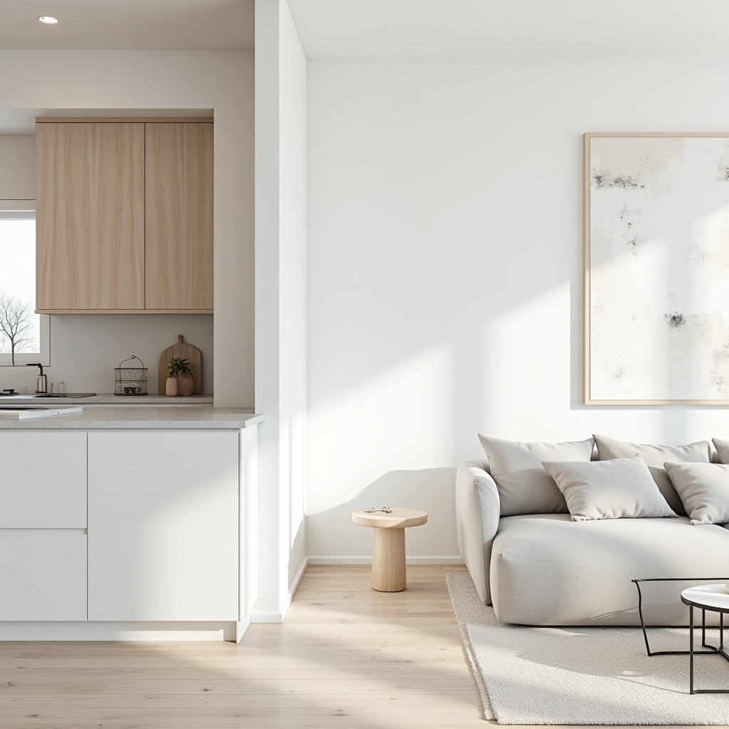 Half Wall Kitchen Living Room 4