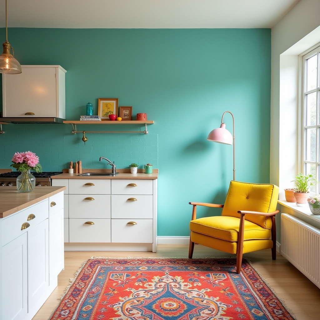 Half Wall Kitchen Living Room 5