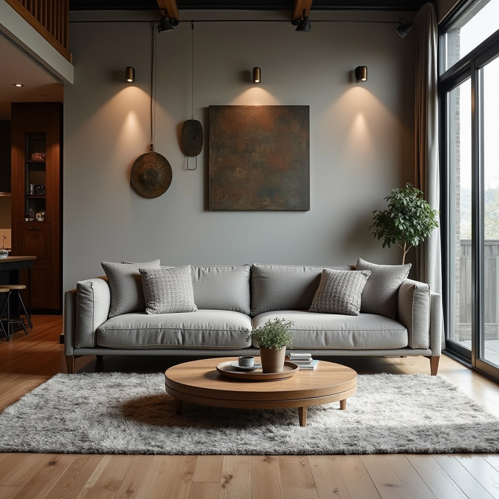 Industrial Style Living Room 10