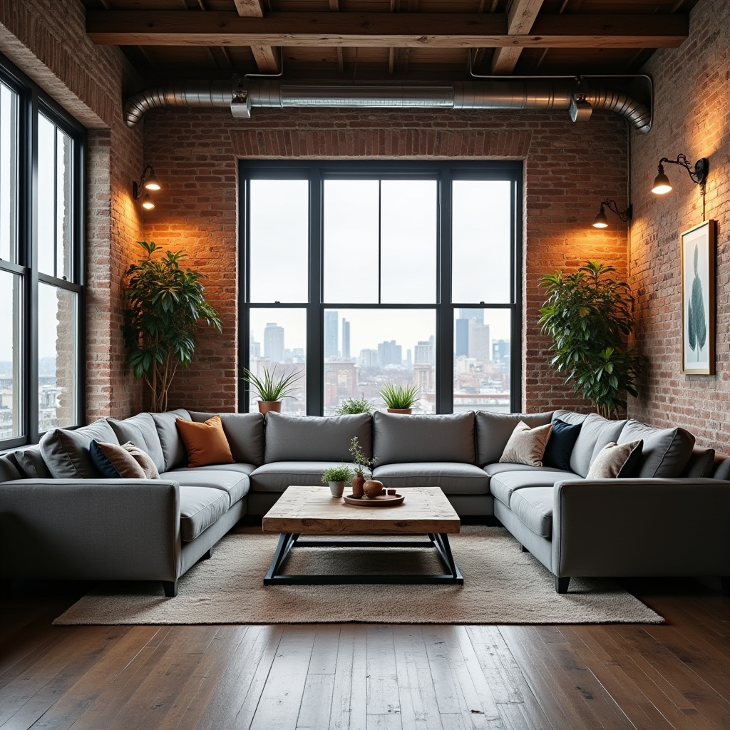 Industrial Style Living Room 11
