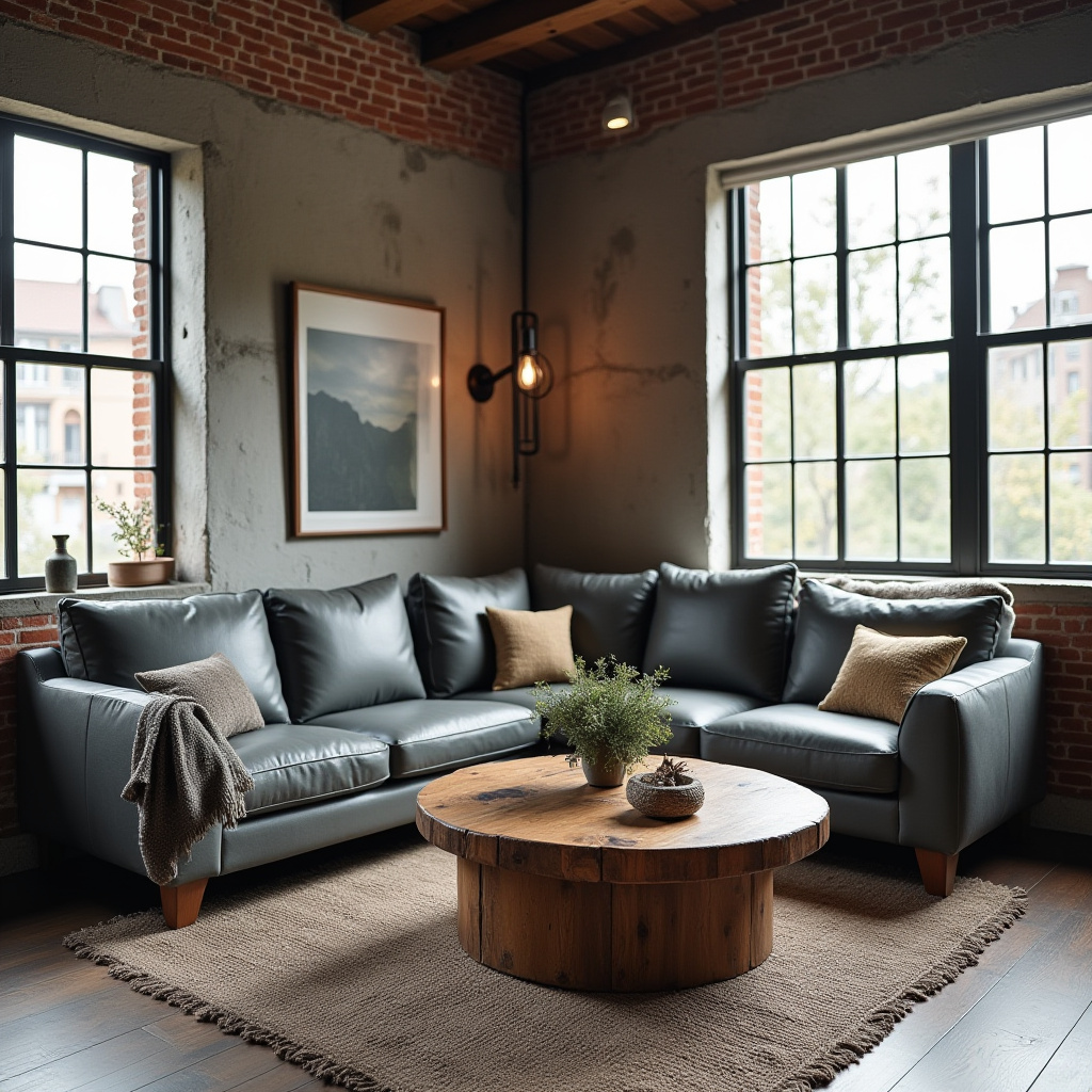 Industrial Style Living Room 18