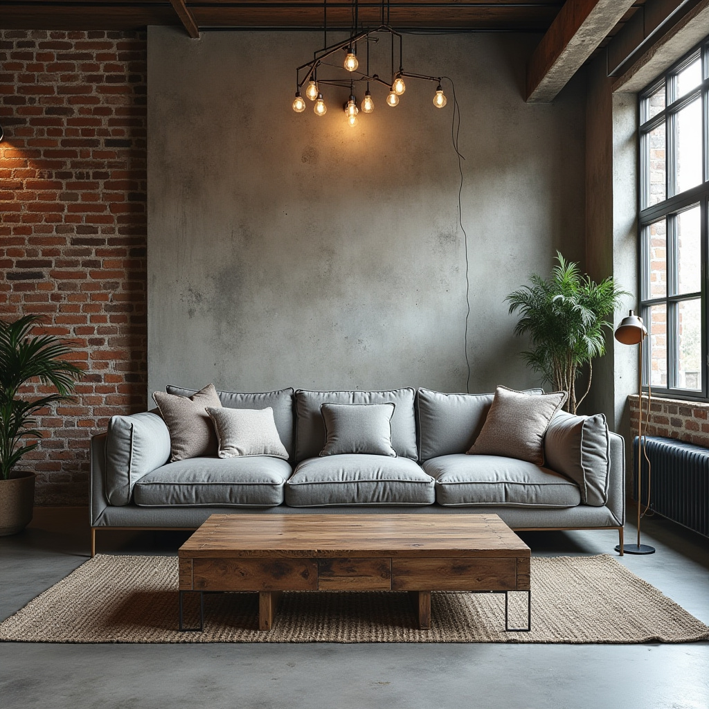Industrial Style Living Room 21