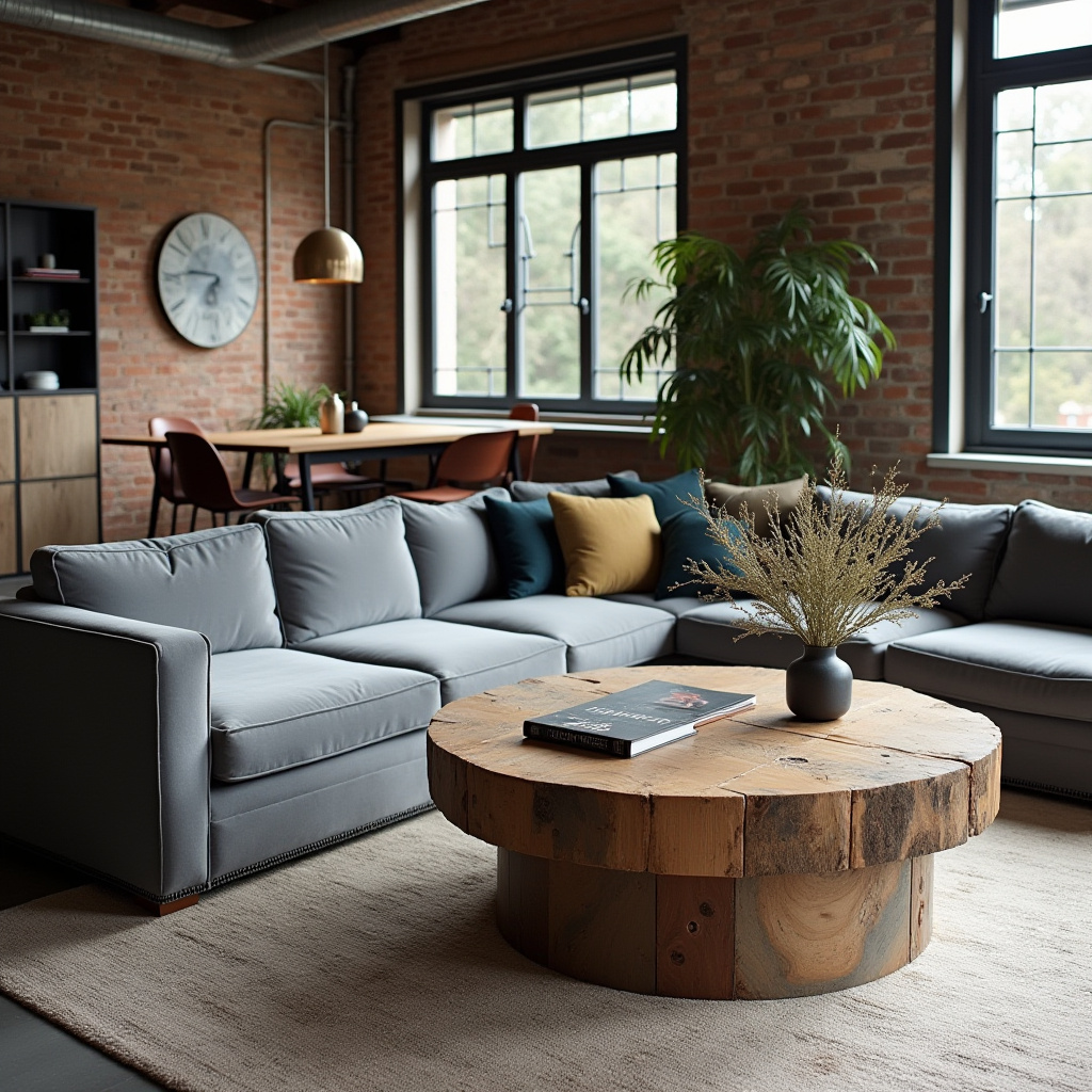 Industrial Style Living Room 26