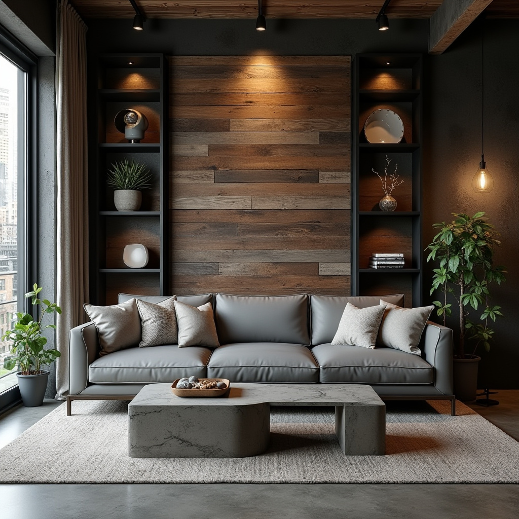 Industrial Style Living Room 8
