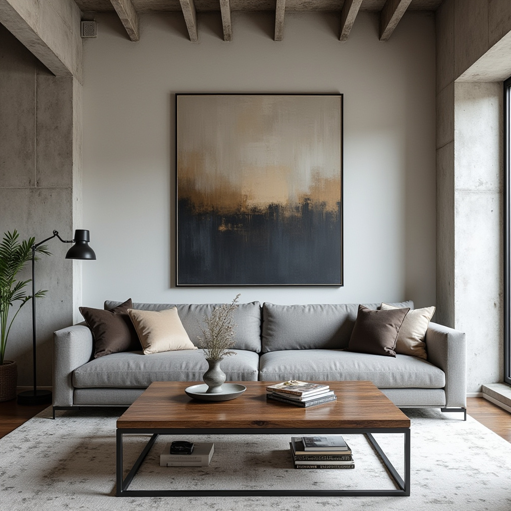 Industrial Style Living Room 9