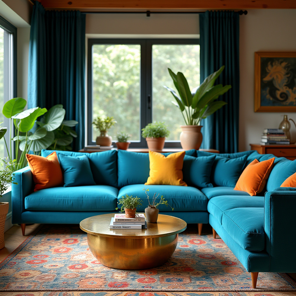 Jewel Tone Living Room 16