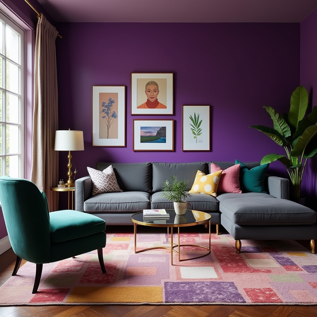Jewel Tone Living Room 24