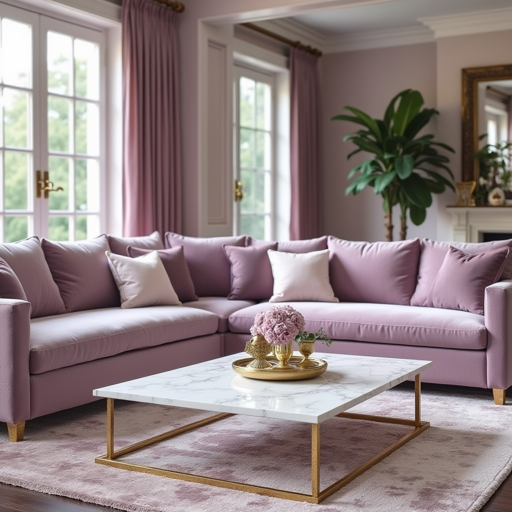 Lilac Living Room Ideas 12