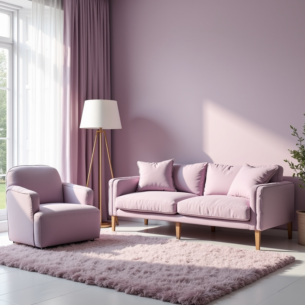 Lilac Living Room Ideas 17