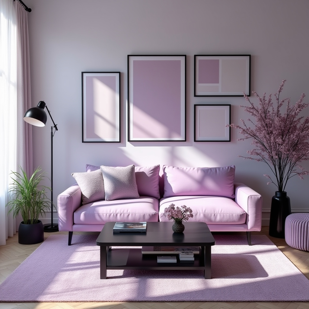 Lilac Living Room Ideas 19