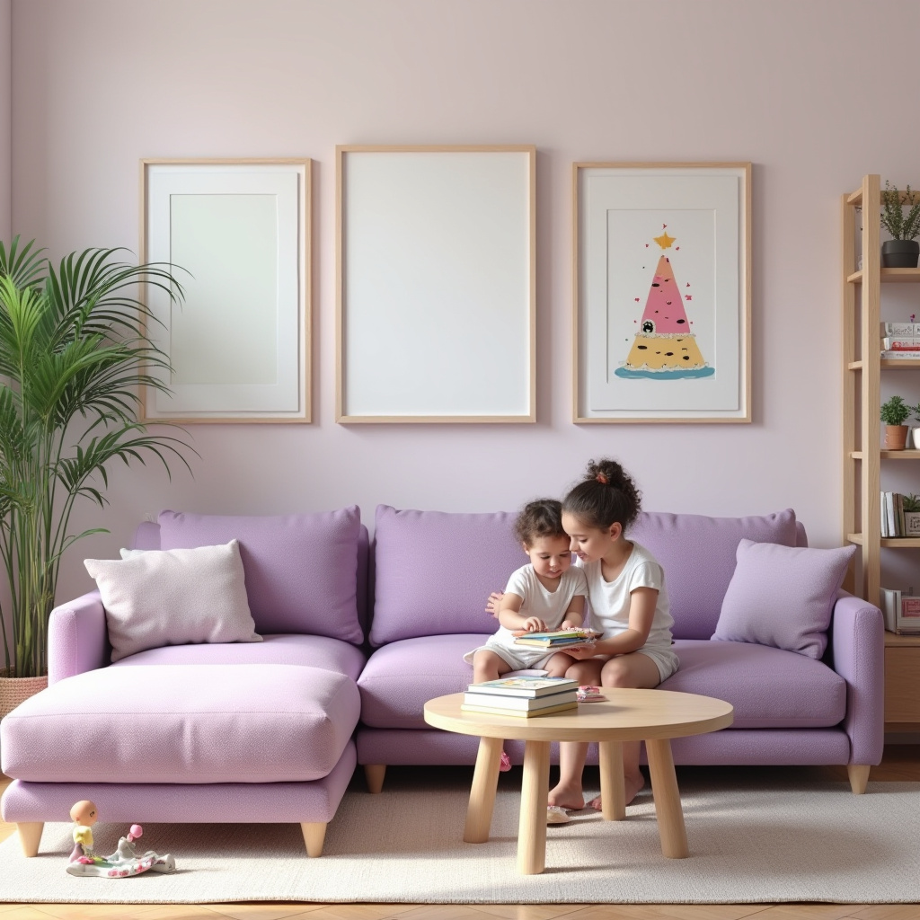 Lilac Living Room Ideas 20