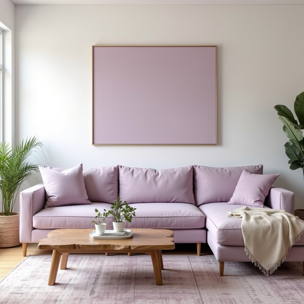 Lilac Living Room Ideas 22