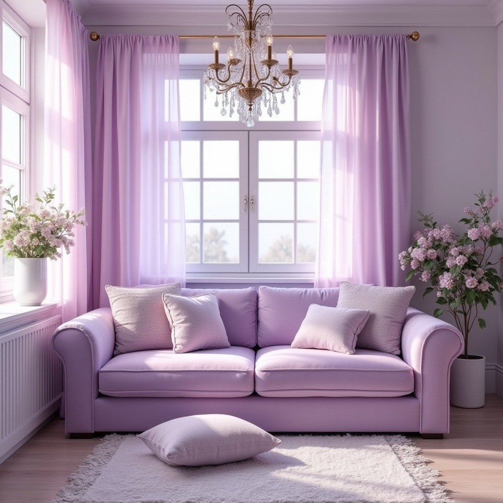 Lilac Living Room Ideas 25