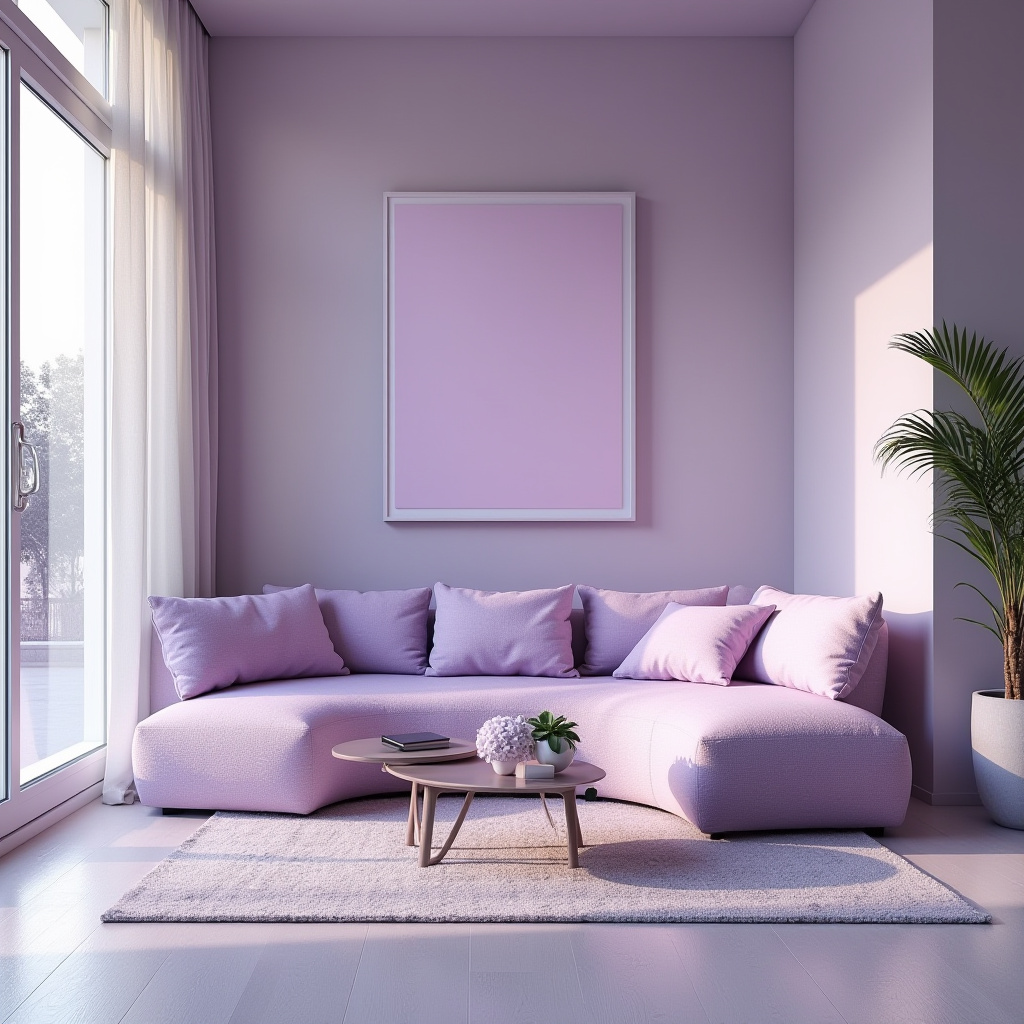Lilac Living Room Ideas 27