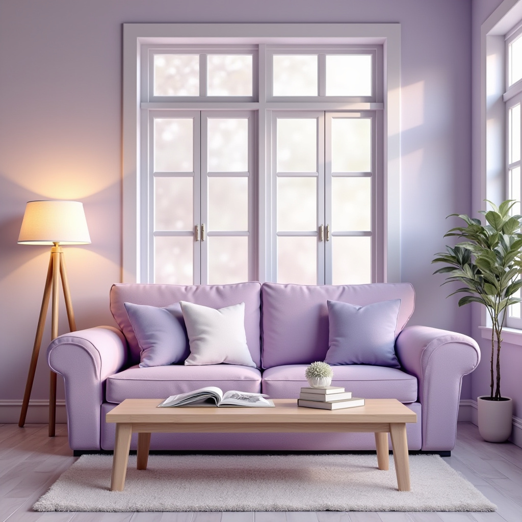 Lilac Living Room Ideas 29