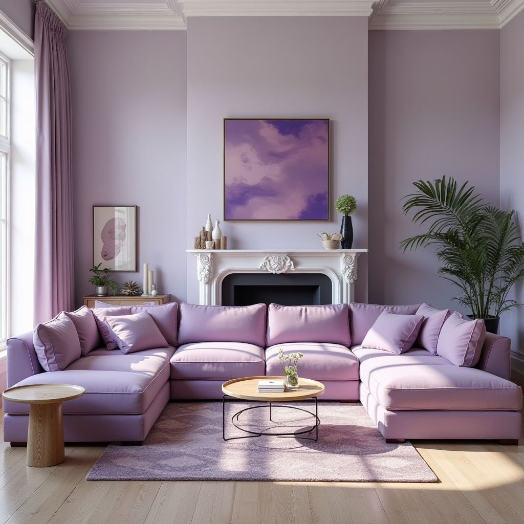 Lilac Living Room Ideas 4