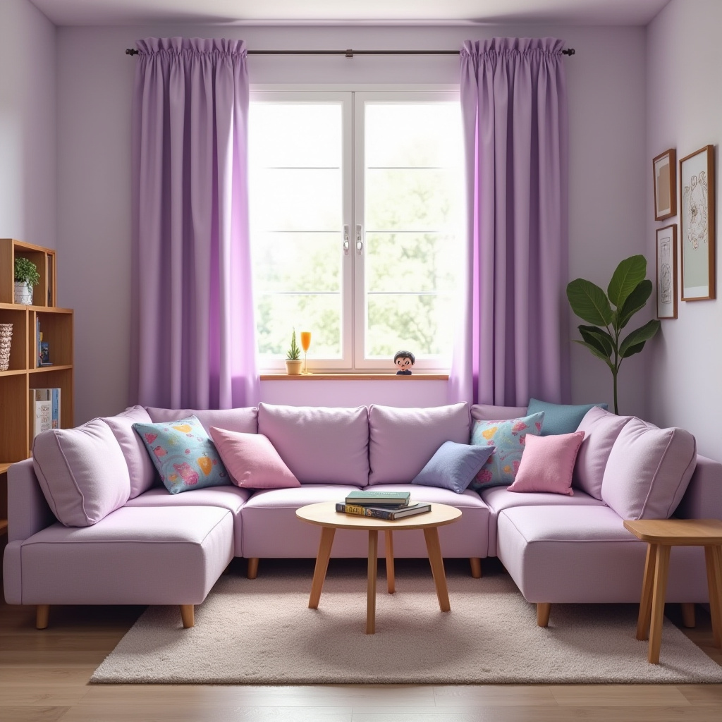 Lilac Living Room Ideas 6