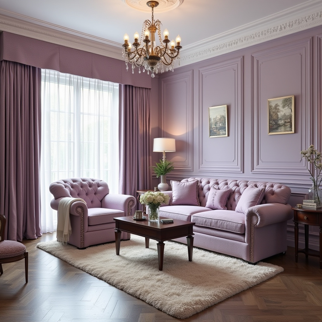 Lilac Living Room Ideas 7
