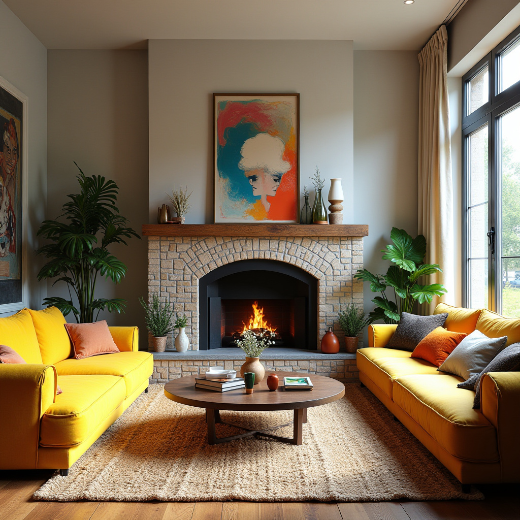 Living Room Decor Fireplace 10