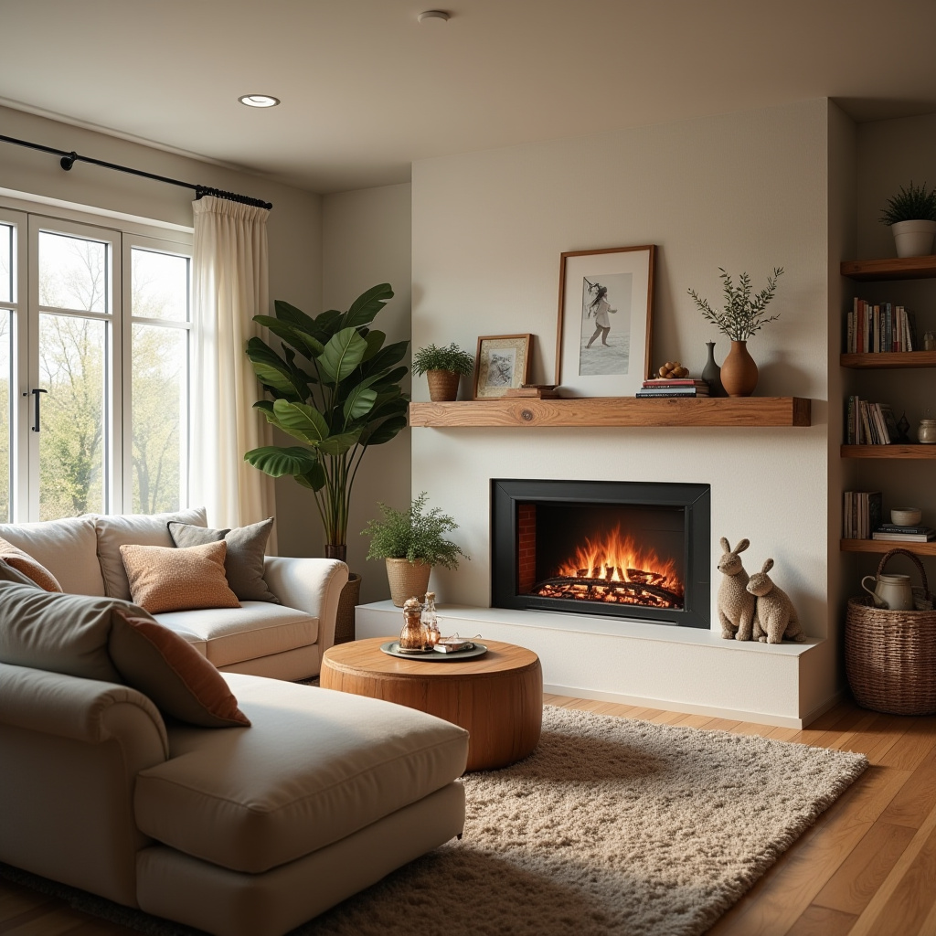 Living Room Decor Fireplace 21