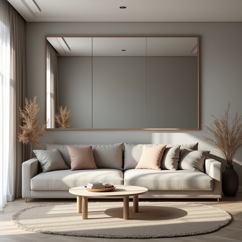 Living Room Mirror Wall 12