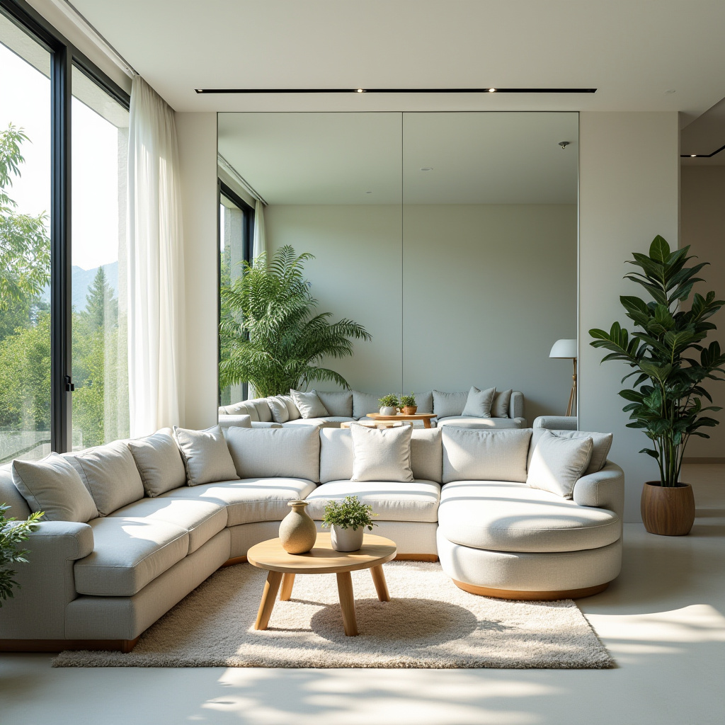 Living Room Mirror Wall 22