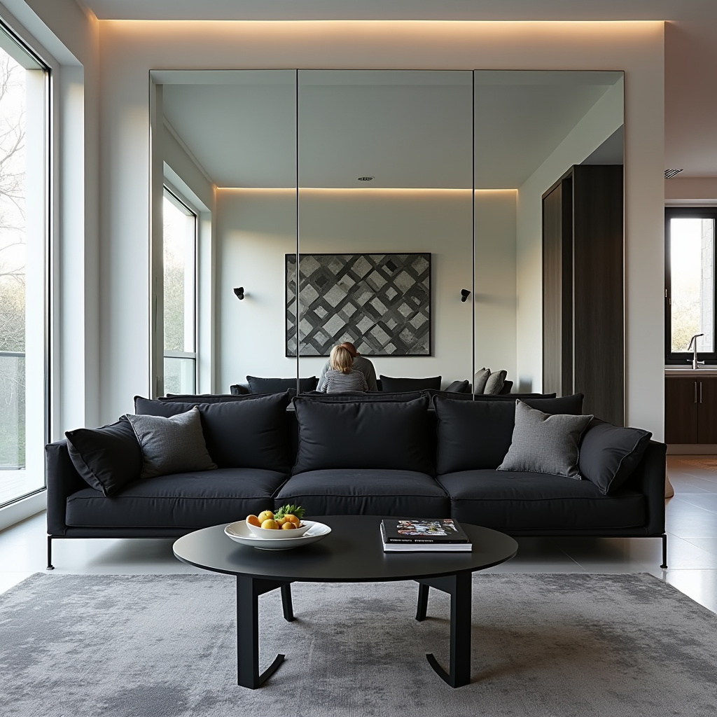 Living Room Mirror Wall 26