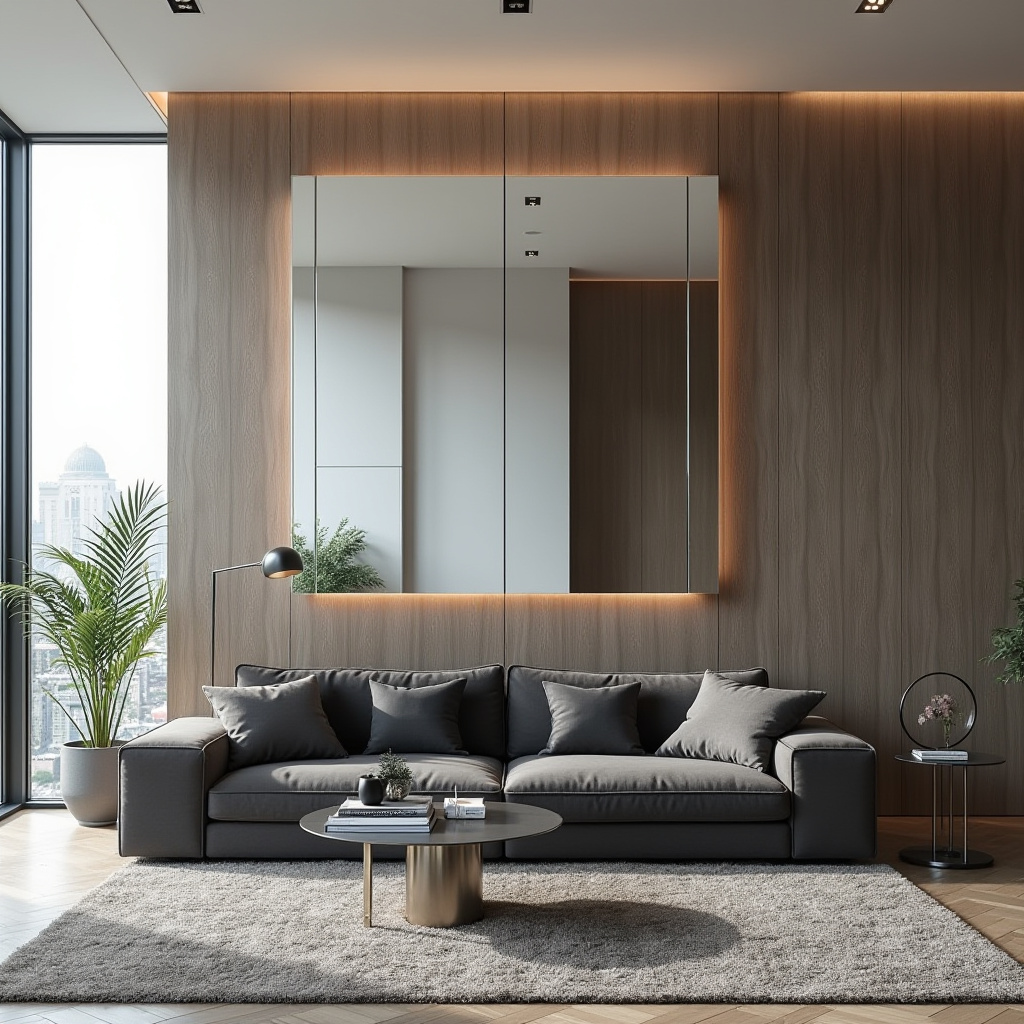 Living Room Mirror Wall 9