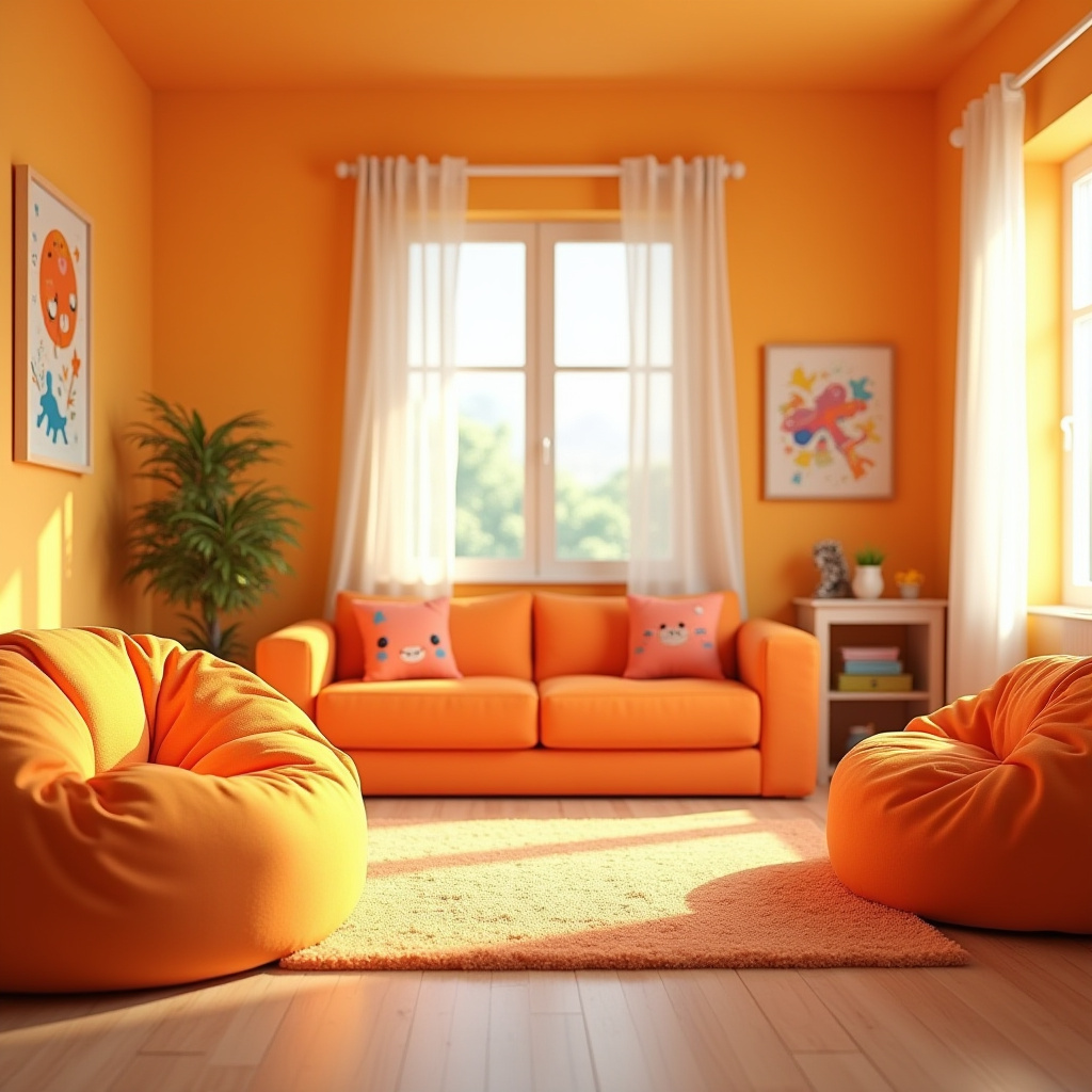 Living Room Orange 13