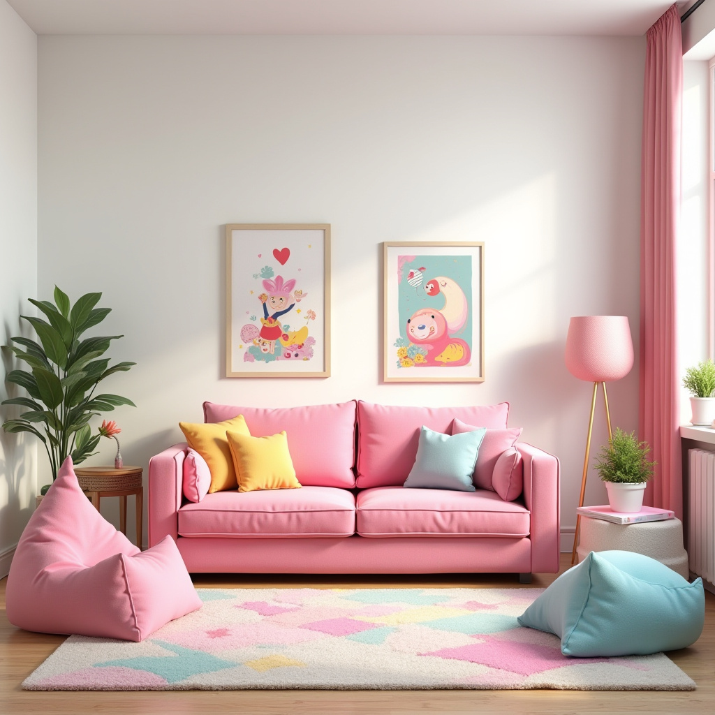 Living Room Pink 10
