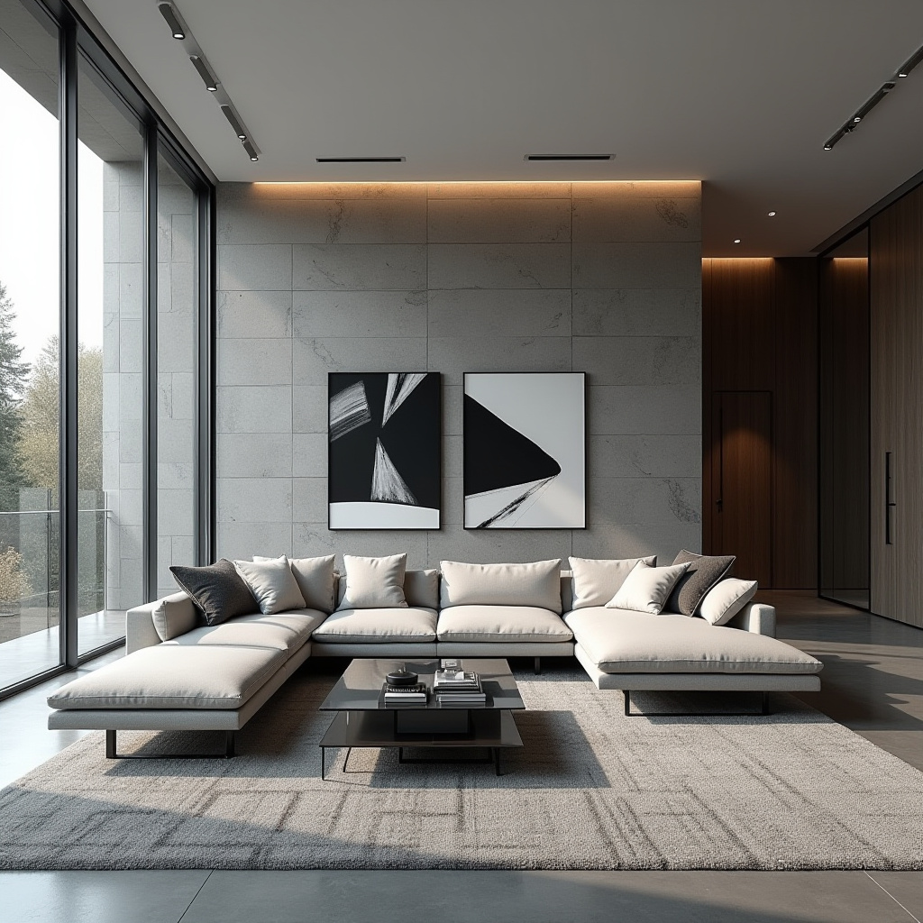 Living Room Stone Wall 16