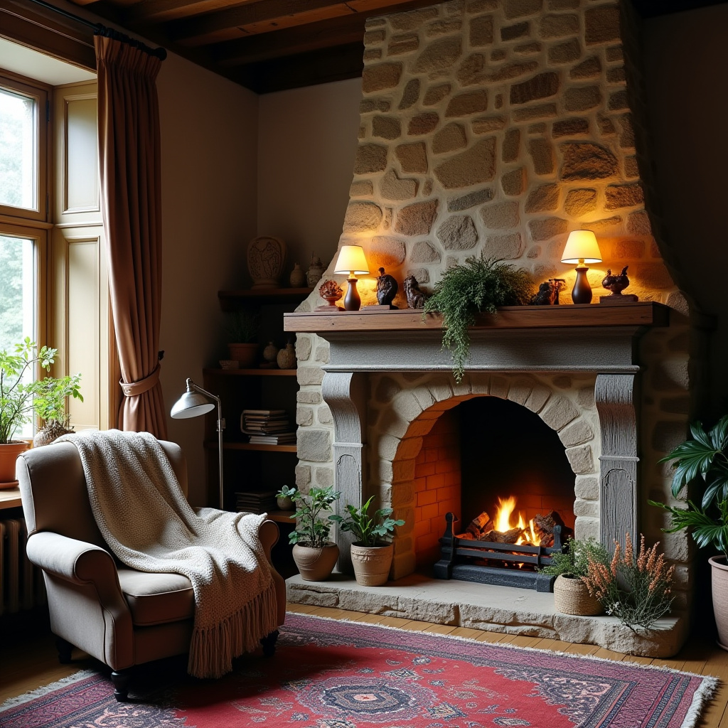 Living Room Stone Wall 22