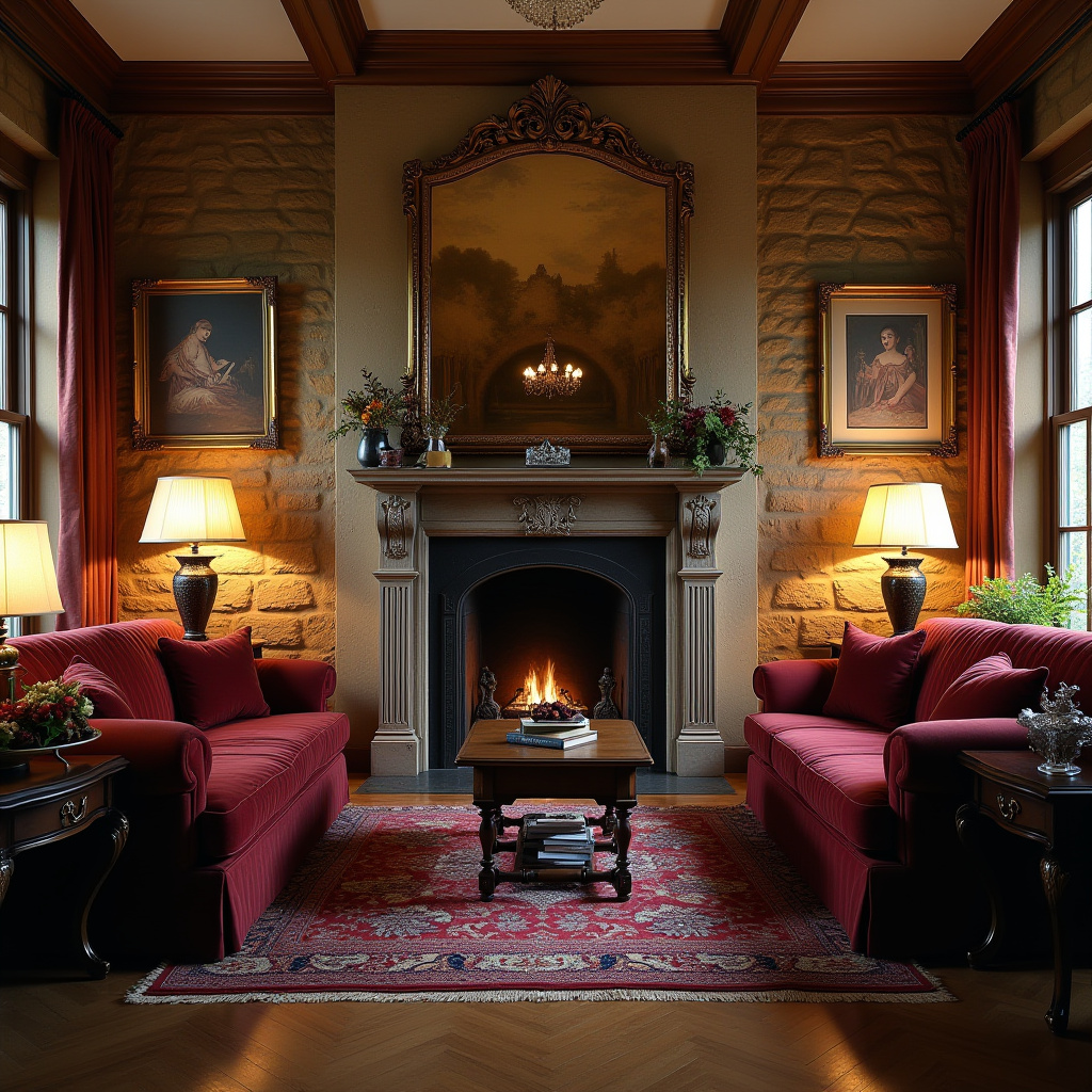 Living Room Stone Wall 7