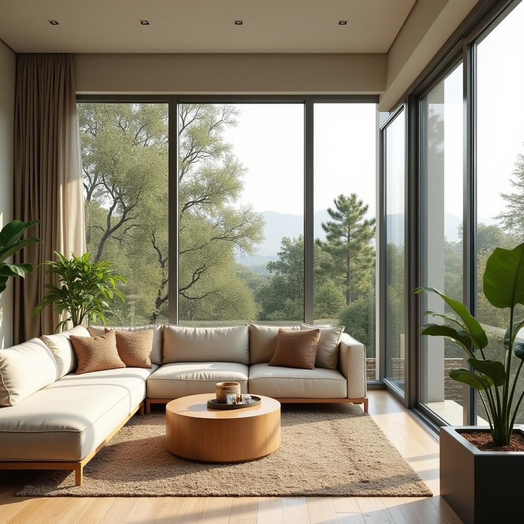 Living Room With Window Wall 1