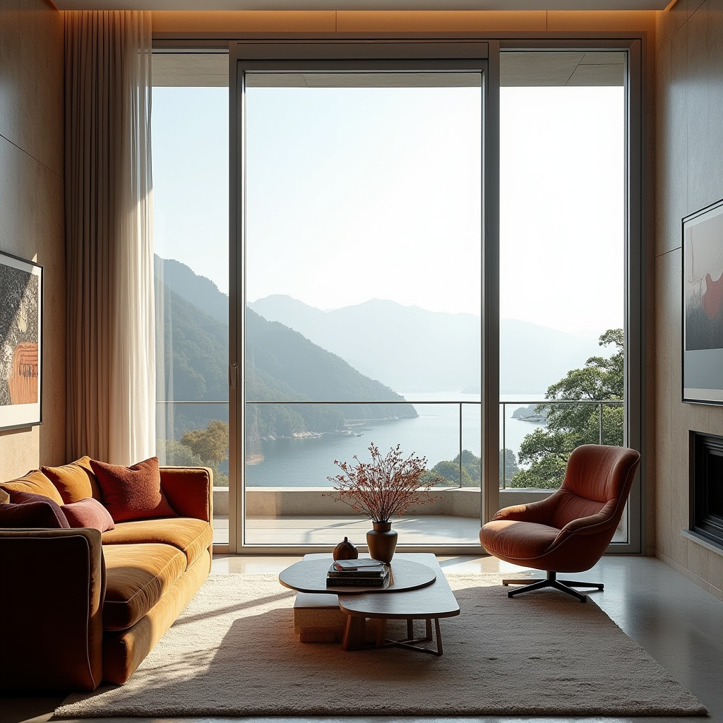 Living Room With Window Wall 30